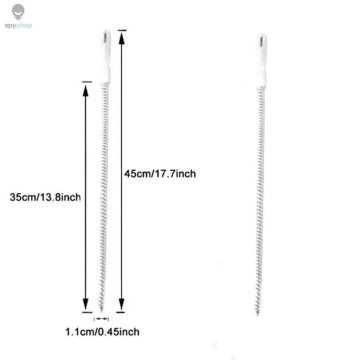 KJB Prožni krtači za čiščenje odtokov, približno 45 cm, beli, 2 kosa