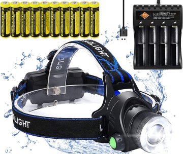 LED čelovka z akumulatorjem USB Zoom 18650 2000 lm vodoodporna IPX-4 do 200 m doseg 3 načini SOS nastavljiv zoom nagib glave 90 stopinj odstranljiv svetlobni modul ročna svetilka 227 g za tekače