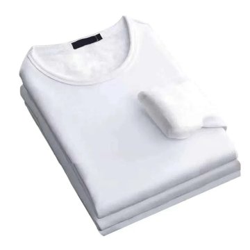 KJB Moška termo majica s flisom in dolgimi rokavi, bela, 4XL