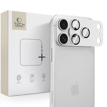 Tech-protect CamFull Fit zaščitno steklo za kamero za iPhone 18 Pro, srebrno