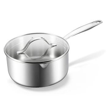 BE Living Lonec z ročajem in pokrovom Stainless Steel 20 cm nerjavno jeklo