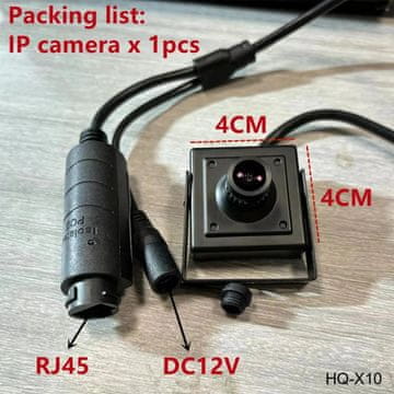 KJB Mini žična IP kamera za notranji nadzor, 5 MP, 1,7 mm, PoE