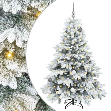 Vidaxl Umestno božično drevo med 150 LED Bela 150 cm PE in PVC