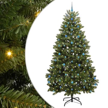 Vidaxl Umestno božično drevo med 300 LED Zelena 270 cm PVC in kovina