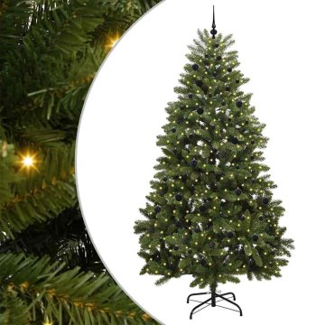 Vidaxl Umestno božično drevo med 300 LED Zelena 270 cm PVC in kovina