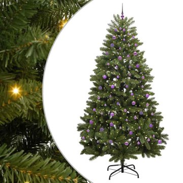 Vidaxl Umestno božično drevo med 300 LED Zelena 270 cm PVC in kovina