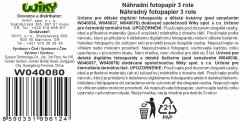Nadomestni fotopapir 3 zvitki za W040036, W040037, W040078, W053025, W053026