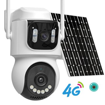 KJB Zunanja solarna kamera 4G PTZ s sledenjem, s kartico 128 GB