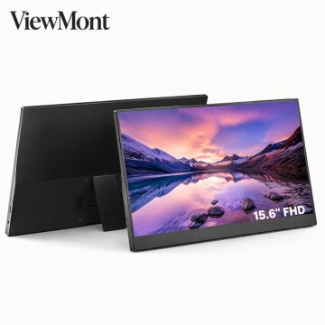 KJB Prenosni IPS monitor 15,6 palca Full HD, USB-C in mini HDMI, črn