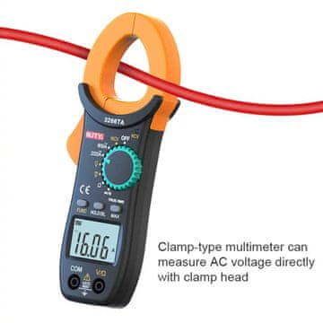 KJB Digitalni kleščni multimeter 3266TA s samodejnim območjem, do 600 V, črn