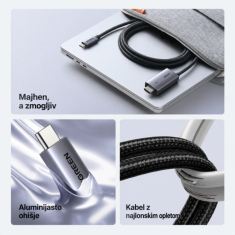 Ugreen USB-C na HDMI 4K kabel + polnjenje - 2M