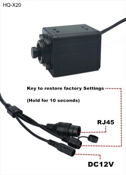 KJB Mini žična IP kamera, senzor IMX415, 20 sn./s, 2,1 mm, 12 V