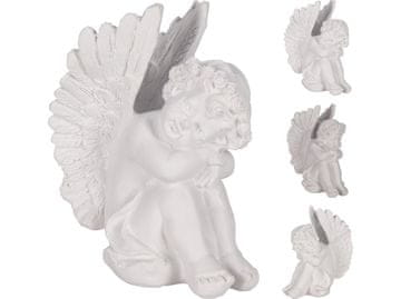 Dekoracija ANGEL, ki sedi 10cm BELI