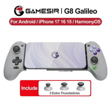 KJB Igralni krmilnik G8 Galileo USB-C s tipali Hall za združljive telefone