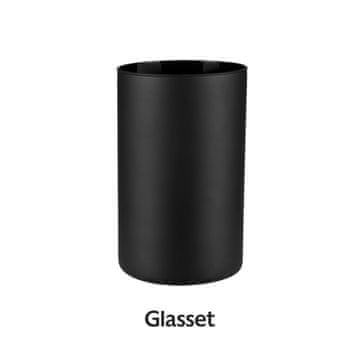 Glasset Luca Black Matt Vaza iz mat stekla H21 cm