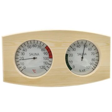 KJB Leseni analogni termometer in vlagomer za savno D01, 10–120 °C