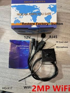 KJB Notranja Wi-Fi IP kamera z zvokom in režo microSD, 2 MP
