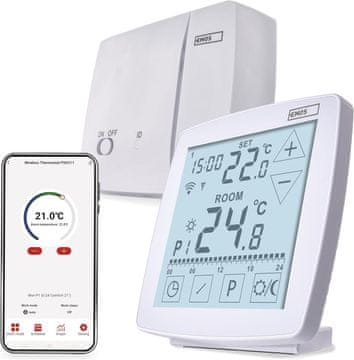 Emos EMOS GoSmart Smart Home sobni termostat z WiFi in aplikacijo, prenosna enota