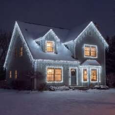 PHENOM LED veriga - zavesa 15m hladno bela 600 LED 100-240V