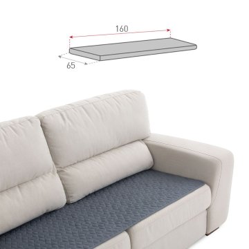 BELMARTI Vodoodbojna podloga za sedežno garnituro - topper 65 x 160cm temno siva