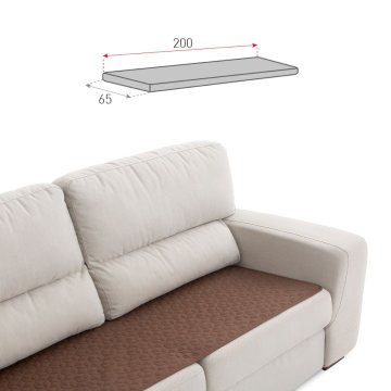 BELMARTI Vodoodbojna podloga za sedežno garnituro - topper 65 x 200cm rjava