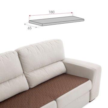 BELMARTI Vodoodbojna podloga za sedežno garnituro - topper 65 x 180cm rjava
