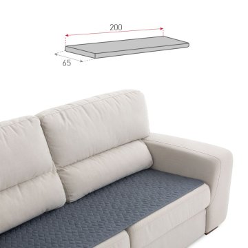 BELMARTI Vodoodbojna podloga za sedežno garnituro - topper 65 x 200cm temno siva