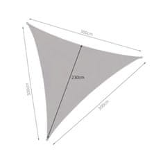 ISO Senca trikotna v obliki jadra 3 x 3 x 3 m siva