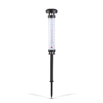 GARDEN OF EDEN Vrtna LED solarna vremenska postaja s termometrom, merilcem padavin in anemometorm