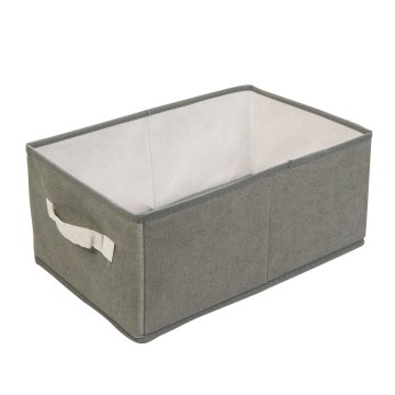 bewello Škatla za shranjevanje in organizacijo s prevleko iz tekstila max. 5kg 38.5 x 24 x 16.5cm siva