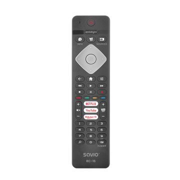 SAVIO Nadomestni daljinec za tv brez programiranja za Philips TV