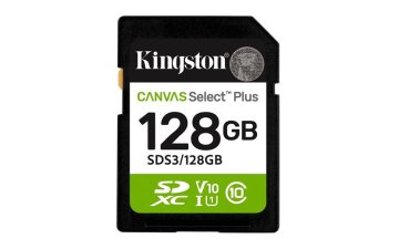 Pomnilniška kartica Kingston 128 GB Canvas Select Plus Gen 3 SDXC 150R U1 UHS-I C10 V10