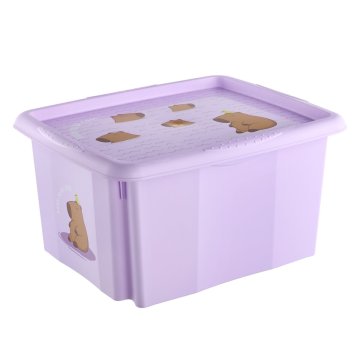 keeeper Karolina Capybara škatla za shranjevanje s pokrovom, 24l, vijolična