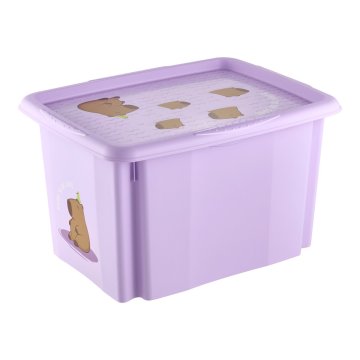 keeeper Karolina Capybara škatla za shranjevanje s pokrovom, 30l, vijolična
