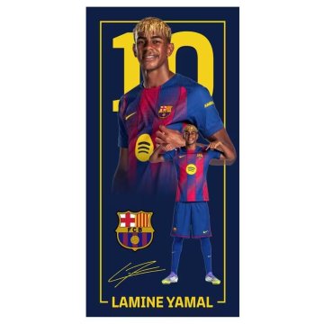 FC Barcelona Brisača za na plažo Lamine Yamal mikrofibra 70X140 124609 večbarvna