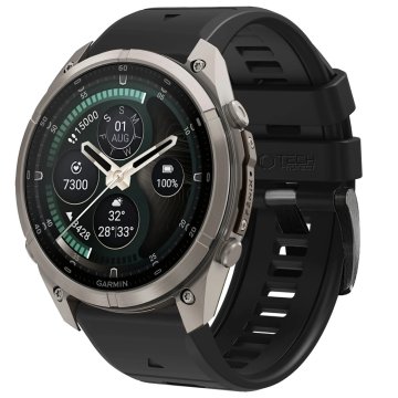 Tech-protect Silicone pašček Garmin QuickFit 26mm, obsidian black
