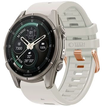 Tech-protect Silicone pašček Garmin QuickFit 20mm, fog grey