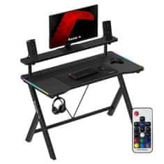 Huzaro Igralna miza Hero 1.9 RGB 120 cm | Barva: Črna