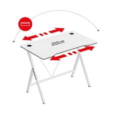 Huzaro Igralna miza Hero 1.4 100 cm | Barva: Bela