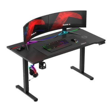 Huzaro Hero 8.7 RGB črna 140 cm električna igralna miza