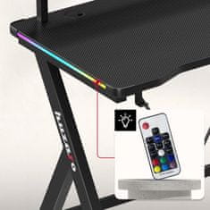 Huzaro Igralna miza Hero 1.9 RGB 120 cm | Barva: Črna