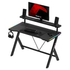 Huzaro Igralna miza Hero 1.9 RGB 120 cm | Barva: Črna