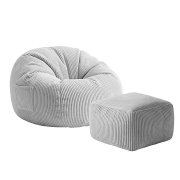 Mark Adler žametni tabure fotelj z naslonjalom za noge Comfy 3.0 | Barva: Siva