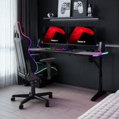 Huzaro Igralna miza Hero 4.6 RGB črna 160 cm