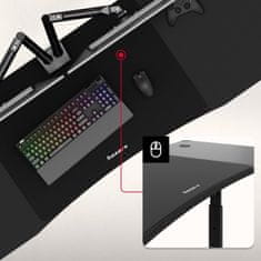 Huzaro Igralna miza Hero 4.6 RGB črna 160 cm