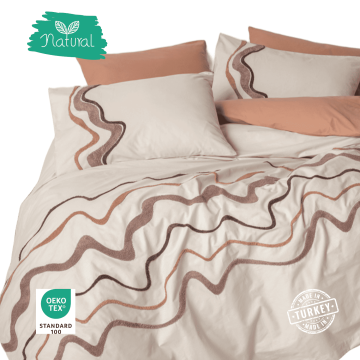 Cottonbox Posteljnina 200x220 cm MOLENDE – COTTON BOX, 100% bombaž Ranforce, tafting detajli, 4x vzglavnik, rjuha 240x260 cm