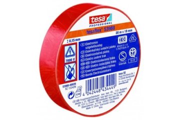 Tesa Električni izolacijski trak Electrical insulating tape PVC 53947, IEC, 20 m x 19 mm, red