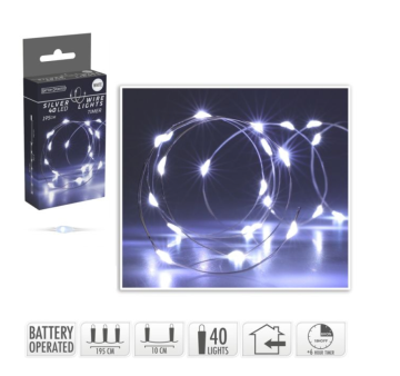 Rayher.	 Baterijska svetlobna veriga s časovnikom, 40 LED