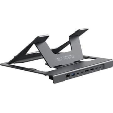 Sandberg Stojalo za prenosnik s priklopno postajo USB-C 8-v-1
