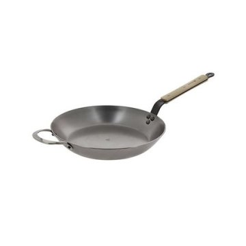 de Buyer Jeklena ponev 5710.32, Mineral B BOIS, steel, wooden handle, metal lug, 32 cm